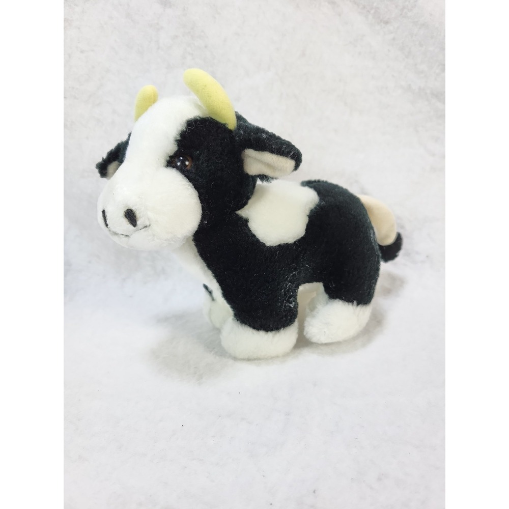 Russ Berrie #285 Clover The Cow Black Andβ White 8in Plush Stuffed Animal